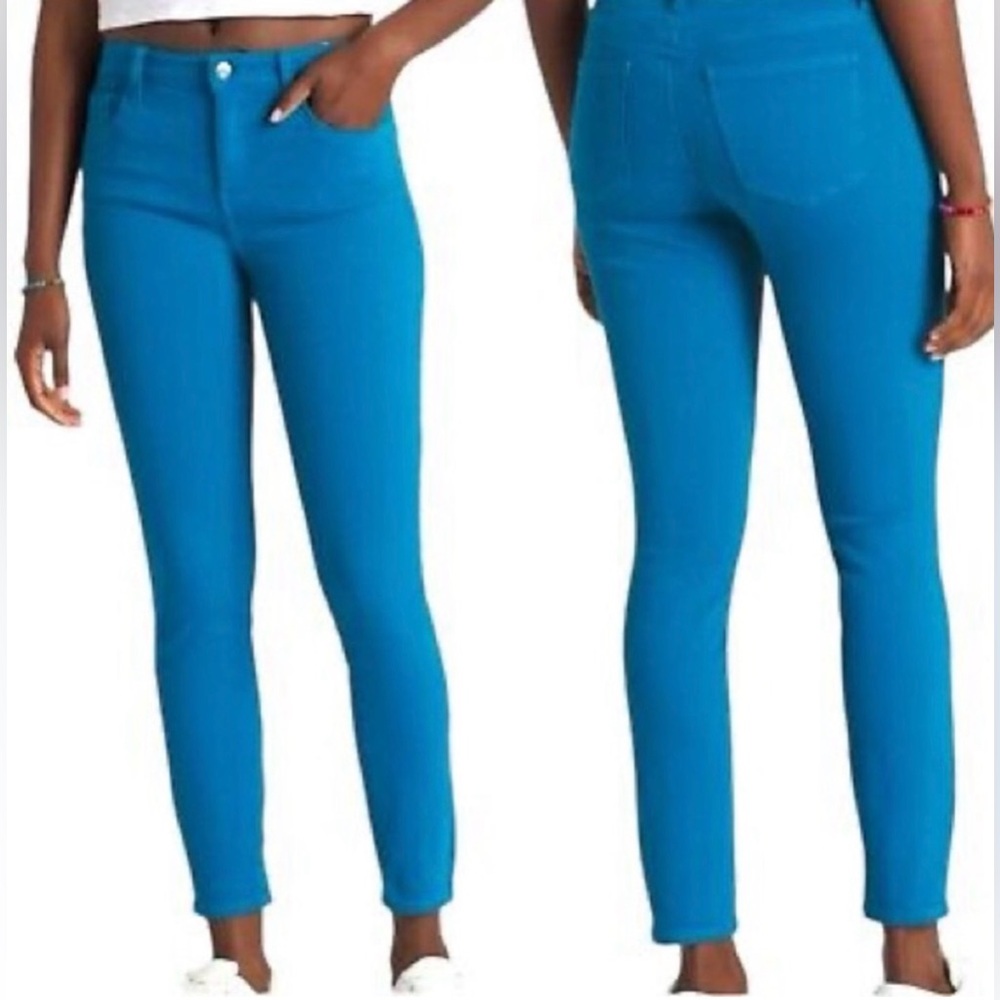 Pistola Jennifer Oslo Belize Blue Teal Turquoise High Waisted Skinny Jean 31